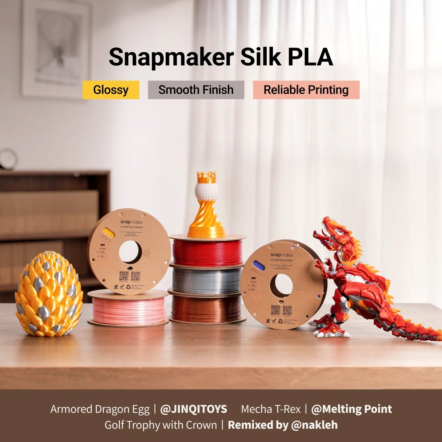 Silk PLA Filament (RFID) - 1kg - Image 3