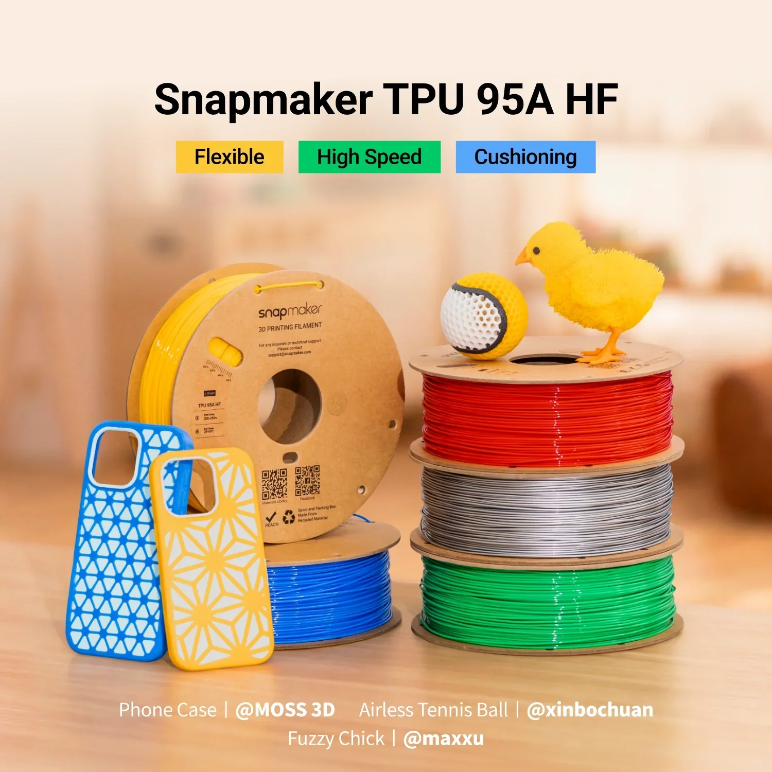 TPU 95A HF Filament (RFID) - 1kg - Image 3
